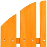  Vrtna stolica Adirondack s otomanom masivna jelovina narančasta | shoptok.hr
