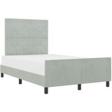 vidaXL Postelja Svetlo siva 120x200 cm Velur, (22049619) | Shoptok.si