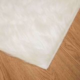  Lažni Ovčji Tepih Bijelo 240 x 240 cm Poliester | shoptok.hr