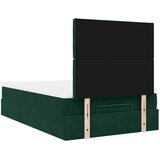  Okvir za krevet s madracima tamnozeleni 120x190 cm baršunasti | shoptok.hr