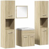  5-dijelni set kupaonskog namještaja boja hrasta sonome drveni | Shoptok.si