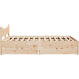 vidaXL Posteljni okvir s predali 140x200 cm borovina | Shoptok.si