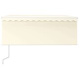 vidaXL Avtomatska tenda s senčilom LED + senzor 3x2,5 m krem | Shoptok.si