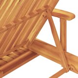  Ležaljka 2 pcs Bež Čvrsto drvo akacije | shoptok.hr