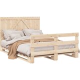  Okvir za krevet s uzglavljem 140x200 cm od masivne borovine | shoptok.hr