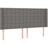  Posteljno vzglavje temno sivo 203x16x118/128 cm blago, (20951628) | Shoptok.si