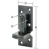 VORMANN Spojna pločica s klinom (Promjer klina: 13 mm, Razmak od pločice do klina: 11 mm, D x Š: 99 x 39 mm) | shoptok.hr