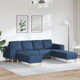 vidaXL Kauč za dnevni boravak 3 pcs Plava Poliester Cene