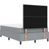 vidaXL Krevet s box springom s madracem i klupom svijetlosiva 120x190 cm tkanina | shoptok.hr