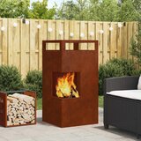  Kamin Smeđa 50 x 50 x 100 cm Čelik otporan na vremenske uvjete | shoptok.hr