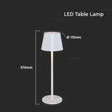  LED prigušiva punjiva stona lampa LED/4W/5V 3000-6000K 1800 mAh bela | Eponuda.com