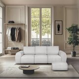 Rodier Svetlo siva sedežna garnitura iz tkanine bouclé 287 cm Mirel – | Shoptok.si
