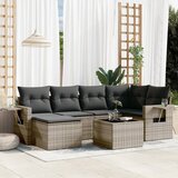 vidaXL 7-dijelni set vrtnih sofa sivi od poliratana | shoptok.hr