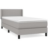 Box spring krevet s madracem svjetlosivi 90x190 cm od tkanine | shoptok.hr