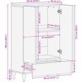 vidaXL Omare in policami za shranjevanje medijev s predalom s polico s shranjevanjem z vrati Rjava | Shoptok.si