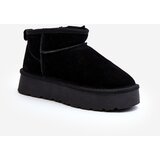 Boto Fashionable Suede Low Snow Boots Black Nucca | Shoptok.si