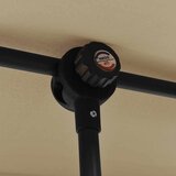  Vrtni suncobran s aluminijskim stupom 2 x 1,5 m smeđe-sivi | shoptok.hr