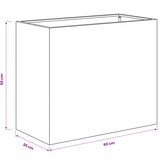  Vrtna saksija 2 kom. Crna 60 x 30 x 50 cm Čelična vrata | shoptok.hr