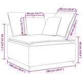  Modularni kutni kauč s jastucima krem boje 100 cm | shoptok.hr