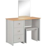 vidaXL Toaletni stolić s ogledalom i stolcem sivi 104 x 45 x 131 cm | shoptok.hr