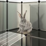  Kavez za male životinje crni 143 x 107 x 93 cm PP i čelik | shoptok.hr