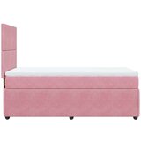 vidaXL Box spring krevet s madracem ružičasti 100x200 cm baršunasti | shoptok.hr