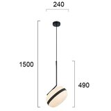  Luster na sajli PALMA 1xE27/40W/230V crna | Eponuda.com