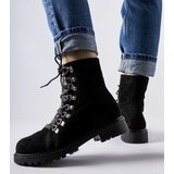 Gemre Black eco-suede ankle boots Hayed | ePonuda.com