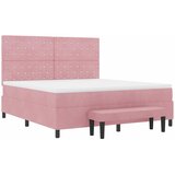  Krevet s opruga kutije Ružičasta 200 x 180 cm Baršun | shoptok.hr