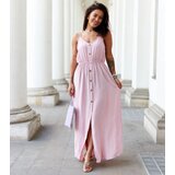 Gemre Pink Long Dress with Slit Édouard | Shoptok.si