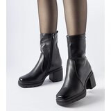 Gemre Black insulated heeled ankle boots Agordino Cijene