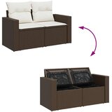  6-dijelni set vrtnih sofa od poliratana s jastucima smeđi | shoptok.hr
