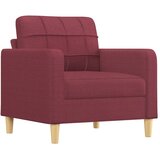  3-dijelni set sofa s jastucima crvena boja vina od tkanine | Eponuda.com