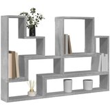 vidaXL Zidna polica siva boja betona 96x12x64 cm konstruirano drvo | shoptok.hr