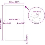 vidaXL rolo zavesa za prho s kaseto 140x240 cm širina tkanine 136 cm | Shoptok.si