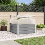  Cvetlično korito Svetlo siva 100 x 100 x 77 cm Cinkana jeklena, (5000207309) | Shoptok.si