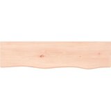  Stenska polica 80x20x6 cm neobdelana trdna hrastovina | Shoptok.si