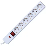 produžni kabal za zaštitom, 6 utičnica, 1,5mm 1,5m 10251/NVT 06K/HW