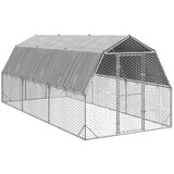 vidaXL kavez za kokoši s krovom 2,5x6x2,25 m pocinčani čelik | shoptok.hr