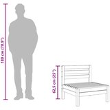  Srednja vrtna sofa od masivne borovine | shoptok.hr