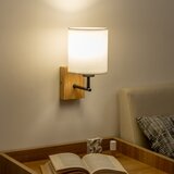 Brilagi - Zidna lampa NUBILA WOOD 1xE27/25W/230V hrast/bela | Eponuda.com