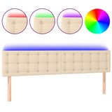  LED uzglavlje krem 200x5x78/88 cm od tkanine | shoptok.hr