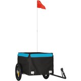 Prikolica za bicikl crno-plava 30 kg željezna | Shoptok.si