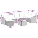  8-dijelni set vrtnih sofa s jastucima bež od poliratana | shoptok.hr