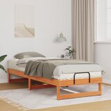 vidaXL Krevetni okvir z ročaji Rjava 80 x 200 cm Trdna borovina | Shoptok.si