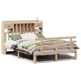 vidaXL Krevet s regalom za knjige bez madraca 140x190 cm od borovine | shoptok.hr