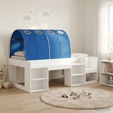  Krevet s Tunnels 3 kom. Bijela i plava Konstruirano drvo 108,5 x 203,2 x 64,8 cm | shoptok.hr