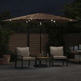  Vrtni suncobran LED s čeličnom šipkom smeđi 288x288x225 cm | Eponuda.ba