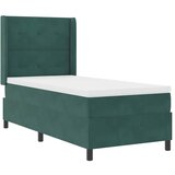 Box spring krevet Tamnozelena 100 x 200 cm Baršun - Tamnozelena 100 x 200 cm Prošiveno gumbima | shoptok.hr