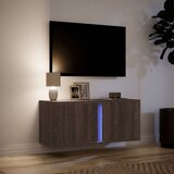  Zidni TV ormarić LED smeđa boja hrasta 80x31x35 cm | shoptok.hr